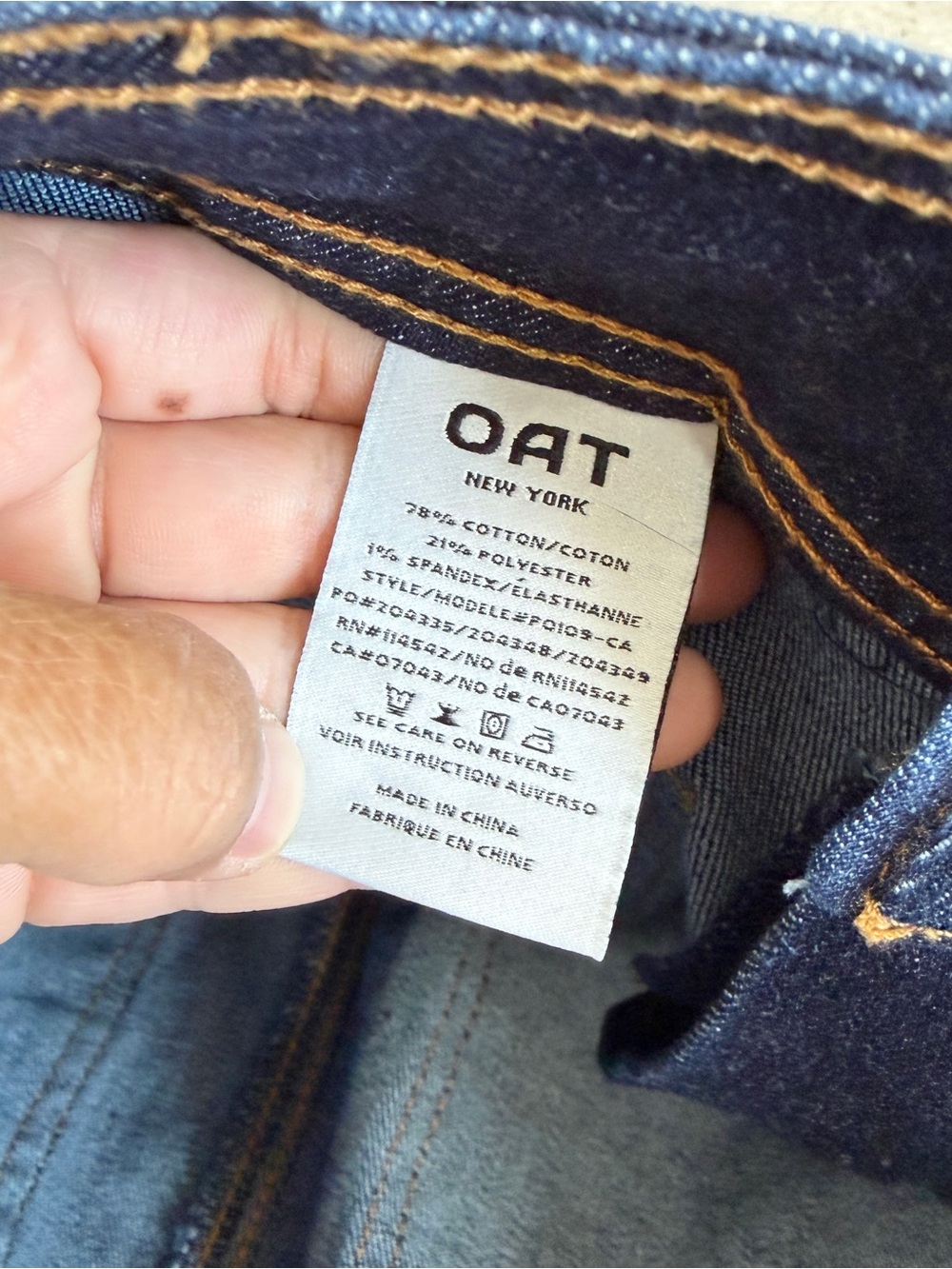 OAT New York Women’s Wide Leg High Rise Dark Wash Patch Pocket Jeans 4/27 - Picture 9 of 13